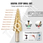 Galingas Hidraulinis Skylių Mušiklis (Štampavimo Rinkinys) su 10T Pompa, 6 Matricų Rinkinys - Image 3