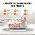 Išmanios Kūdikių Svarstyklės 30 kg, 2-in-1, Bluetooth, Baltos, 60.5 x 32.5 cm - Image 3