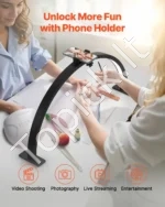 Kompaktiška Stalinė LED Pusmėnulio Lempa (30W, 76 cm, Juoda) Nagų Meistrams ir Kosmetologams - Image 5