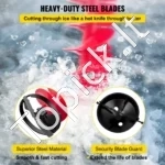 Lengvas Grąžtas Ledo Žvejybai 15 cm x 99 cm (Nailonas/Aliuminis), Su 30 cm Prailginimu ir Adapteriu - Image 4