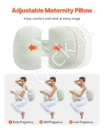 Miego ir Žindymo Pagalvė Nėščiosioms, Šoninio Miego Atrama, 77.5 x 41 x 15 cm - Image 2