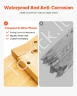 Natūrali medinė įrankių spinta (80 x 50 x 162 cm) – Atsparus Sodo Namelis Iš Kedro Medžio, Su Metaliniu Stogu - Image 2