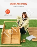 Natūrali medinė įrankių spinta (80 x 50 x 162 cm) – Atsparus Sodo Namelis Iš Kedro Medžio, Su Metaliniu Stogu - Image 4