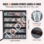 Rakinama Sporto Kortelių Vitrina 35 Vietų 617 x 775 x 55 mm, su 98 % UV Apsauga, PC Stiklas - Image 4