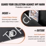 Rakinama Sporto Kortelių Vitrina 35 Vietų 617 x 775 x 55 mm, su 98 % UV Apsauga, PC Stiklas - Image 2