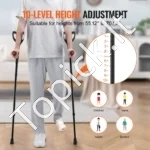 Sudedami Ramentai Pažastiniai, Aliumininiai, Reguliuojami, 140–180 cm, Maks. 158 kg, 950 g - Image 2