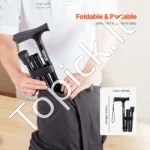 Sulankstoma Vaikščiojimo Lazda, Reguliuojamo Aukščio 80.5-92.5 cm, Juodo Aliuminio - Image 5