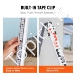 Teleskopinė Nivelyro Matuoklė (Niveliro Lenta) 3 m, Aliuminis, Dvipusė cm/mm Skalė - Image 4