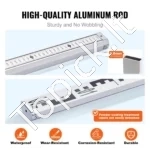 Teleskopinė Nivelyro Matuoklė (Niveliro Lenta) 3 m, Aliuminis, Dvipusė cm/mm Skalė - Image 3