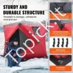 Termo Ledo Žvejybos Palapinė 1-2 Asmenims, 600D Audinys Su Medvilne,150x150x165 cm - Image 2