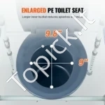 Tualeto Kėdė/Naktipuodis Su Sėdyne, Plieninis Rėmas, 7 Aukščių Reguliavimas (44–59 cm), Keliamoji Galia 158.8 kg - Image 4