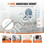 Tualeto Kėdė/Naktipuodis Su Sėdyne, Plieninis Rėmas, 7 Aukščių Reguliavimas (44–59 cm), Keliamoji Galia 158.8 kg - Image 3