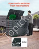 Tvarkinga Šiukšliadėžių Slėptuvė Iki 3 x 240L,(198 x 80 x 116,2 cm), Lauko Konteineriams - Image 6