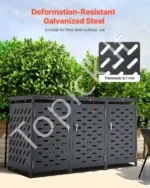 Tvarkinga Šiukšliadėžių Slėptuvė Iki 3 x 240L,(198 x 80 x 116,2 cm), Lauko Konteineriams - Image 4