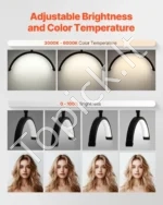 Universalus LED Pusmėnulio Šviestuvas (20W, 2-in-1, Reguliuojama,) Nagams ir Blakstienoms - Image 4