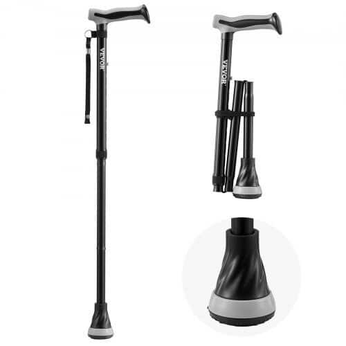 us2FSZKZDDJHCJZDSSPK5V02Fgoods_img-v22Fwalking-cane-m100-1.2.jpg Sulankstoma Vaikščiojimo Lazda, Reguliuojamo Aukščio 73.5-91.5 cm, Juodo Aliuminio - Image 1