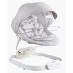 Elektrinė Kūdikių Supynė Gultukas, 3 Greičiai, Bluetooth, 3 Padėtys, Pilka/Smėlinė, Aliuminis, 73 x 54 x 40–63 cm