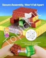 Magnetiniai Konstruktoriai Vaikams 100 Dalių (blokeliai) Miestelio rinkinys - Image 2