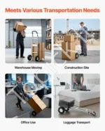 Aliuminis transportavimo vežimėlis su tvirtinimo diržu, 227 kg, 480x500x1340 mm - Image 5