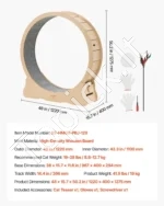 Kačių bėgimo ratas, 120 cm skersmuo – medinis, su kilimėlio paviršiumi - Image 7