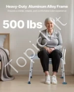 4 viename tualeto kėdė neįgaliesiems ir senjorams, paaukštinta tualeto sėdynė, 227 kg, reguliuojamas aukštis - Image 6