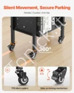 Knygų Bibliotekos Vežimėlis 70 kg, 2 Dvipusės L Formos Lentynos - Image 4