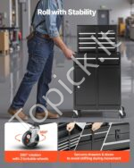 Mobilus 5 stalčių įrankių vežimėlis su nuimama dėže 2-in-1 - Image 5