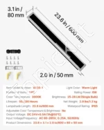 Modernus LED lauko sieninis šviestuvas (600 mm) - Image 8