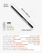 Modernūs dimeriuojami LED lauko sieniniai šviestuvai, 2 vnt. komplektas (1000 mm) - Image 7