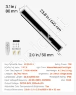 Modernūs dimeriuojami LED lauko sieniniai šviestuvai, 2 vnt. komplektas (600 mm) - Image 7