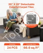Modulinės kiliminės plytelės 508 x 508 mm (24 vnt.) – Daugiaspalvės - Image 2