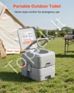 Nešiojamas tualetas, 20 L nuimama nuotekų talpa, iki 120 nuplovimų, stovyklavimo tualetas - Image 2