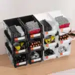 Plastikinės sujungiamos daiktų laikymo dėžės (12 vnt., 37,7 x 21,5 x 18 cm) - Image 8