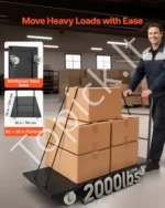 Pramoninis platforminis vežimėlis didelėms apkrovoms, iki 907,18 kg apkrova, 1525 x 700 x 1090 mm - Image 2