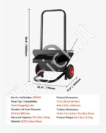 Profesionalus plieninės juostos vežimėlis-dispenseris su 600 mm išoriniu skersmeniu - Image 7