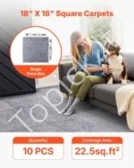 Savaime lipnios kiliminės plytelės 457 x 457 mm (10 vnt.) – Pilka spalva - Image 2