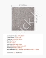 Savaime lipnios kiliminės plytelės 457 x 457 mm (10 vnt.) – Tamsiai ruda spalva - Image 7