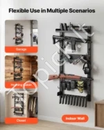 Sieninis plieninis ginklų laikiklis su MOLLE panele ir dėtuvių laikikliu, 5 ginklams - Image 6