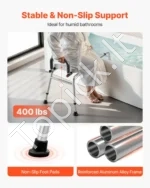 Stumdoma dušo kėdė-suoliukas su pasukama sėdyne, iki 180 kg, reguliuojamas aukštis ir plotis - Image 5