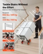 Sulankstomas Laiptų Krovinių Vežimėlis iš Aliuminio, 150 kg - Image 2