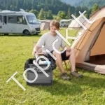 Sulankstomas nešiojamas tualetas, iki 150 kg , stovyklavimo tualetas su transportavimo krepšiu ir šiukšlių maišais - Image 7