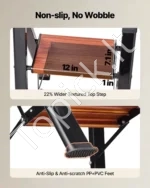 Sulankstomos 2 pakopų aliuminio kopėčios su plačiais laipteliais ir rankena (150 kg) - Image 3