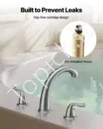 Tipo vonios maišytuvas su aukštu lanku, šlifuotas nerūdijantis plienas - Image 5