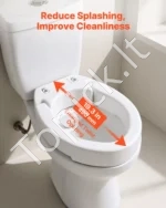 Tualeto Sėdynės Paaukštinimas Pailgoms Unitazų Sėdynėms iš HDPE - Image 5