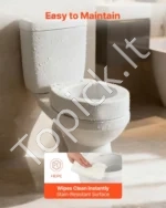 Tualeto Sėdynės Paaukštinimas iš HDPE su Padidinta Anga, 88,9 mm Aukštis, Apkrova iki 136 kg, Pagyvenusiems ir Neįgaliesiems - Image 6