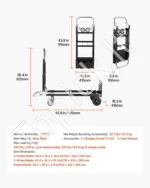 Universalus sulankstomas vežimėlis du viename, 226,9 kg keliamoji galia, 1115 x 415 - Image 7