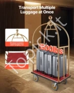 Viešbučio Bagažo Vežimėlis 680 kg, Nerūdijantis Plienas - Image 2