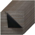 Savaime lipnios modulinės kiliminės plytelės 610x610 mm (24 vnt.) – Tamsiai ruda spalva