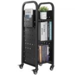 Knygų Bibliotekos Vežimėlis 100 kg, 3 Lentynos