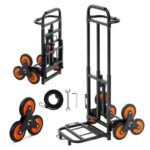 Sulankstomas laiptų vežimėlis su 6 ratais (100 kg)